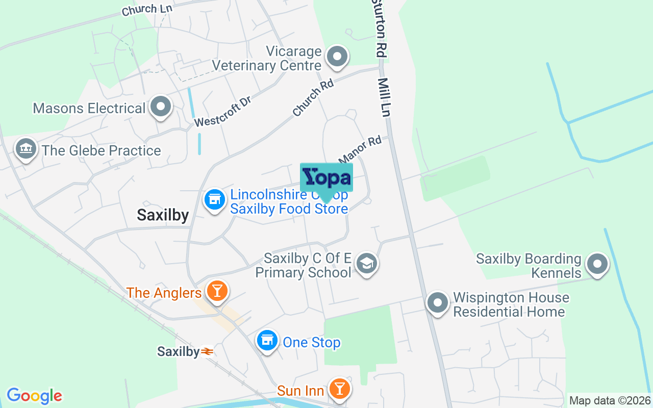 Map showing the location of LN1 2JD