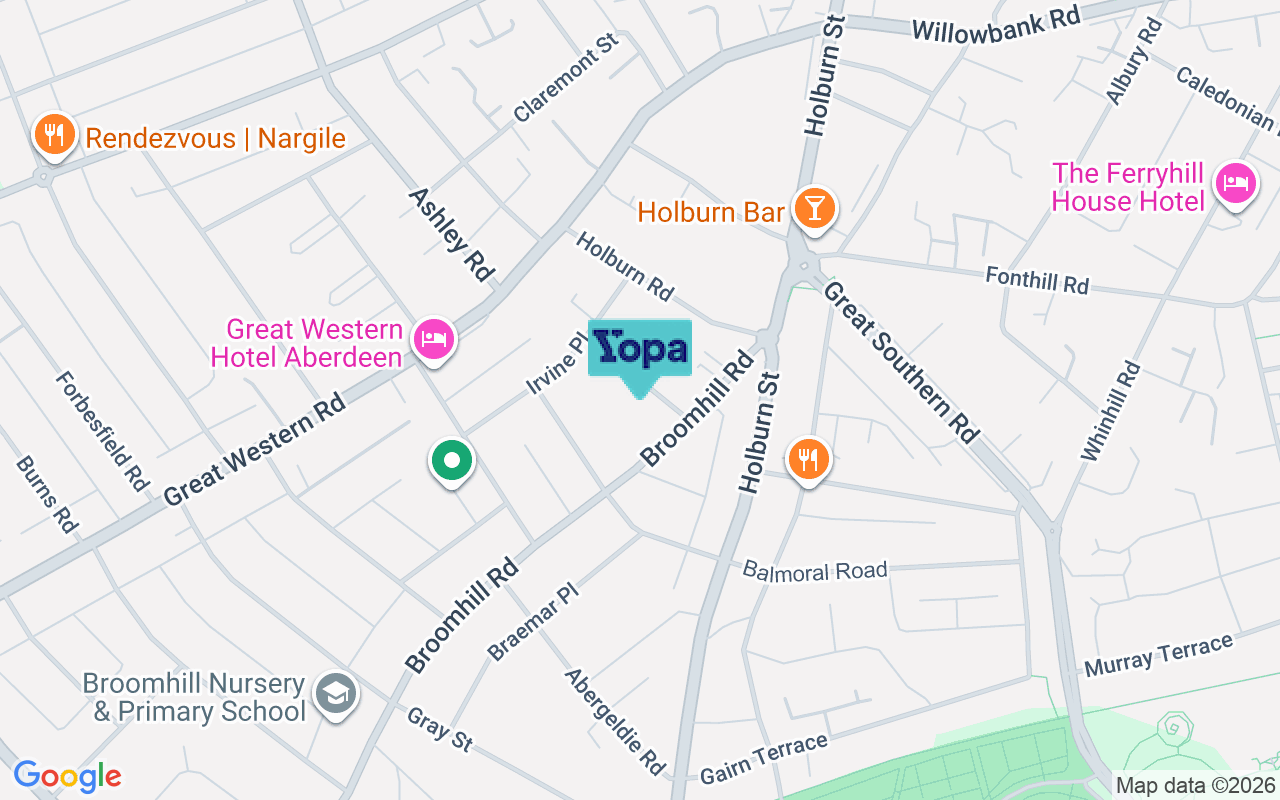 Map showing the location of AB10 6HL
