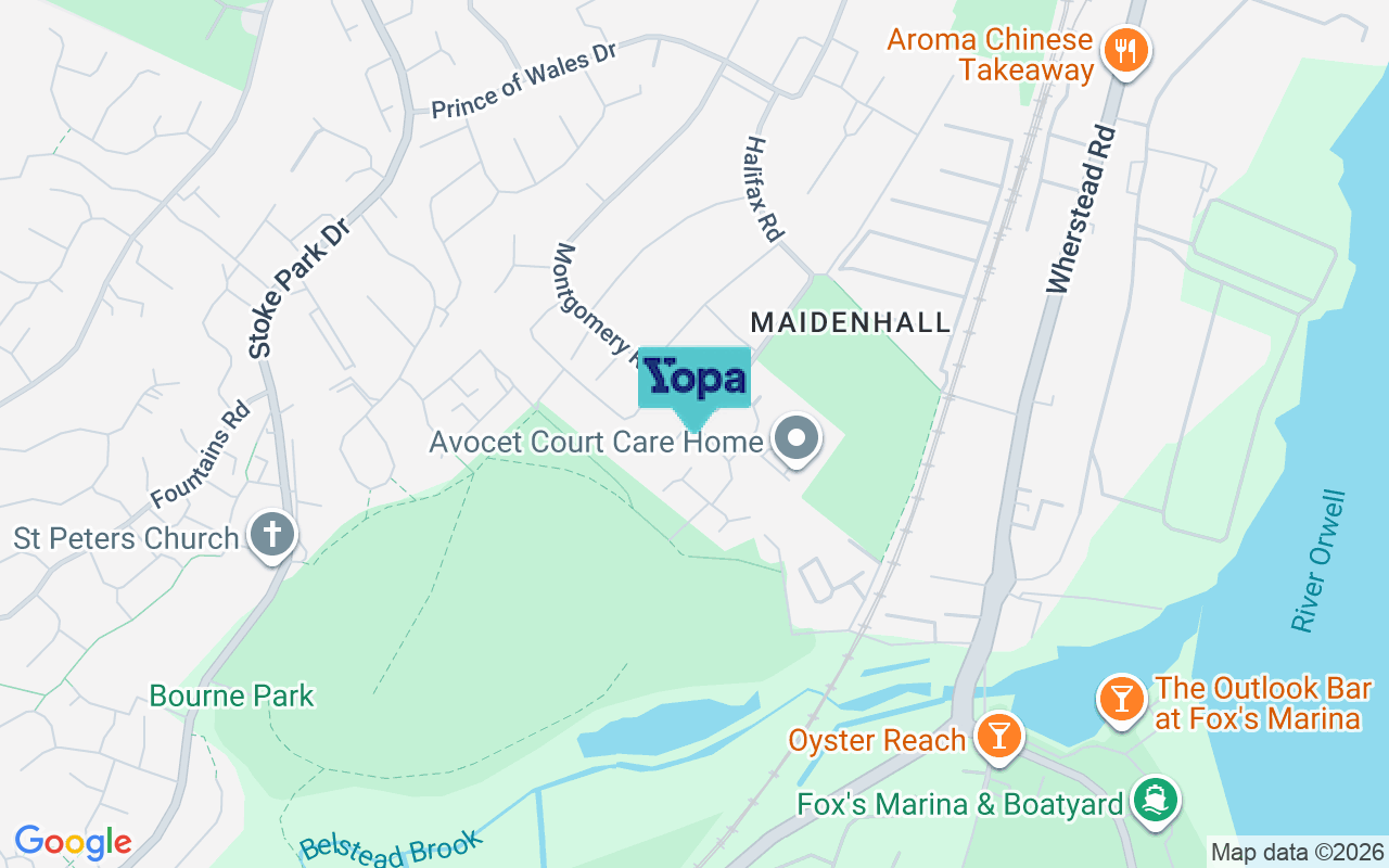 Map showing the location of IP2 8RS