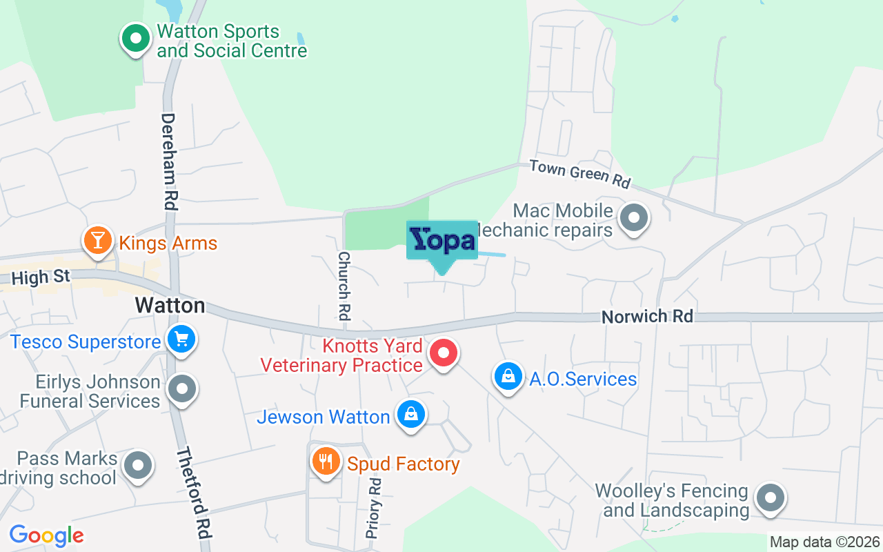 Map showing the location of IP25 6HL