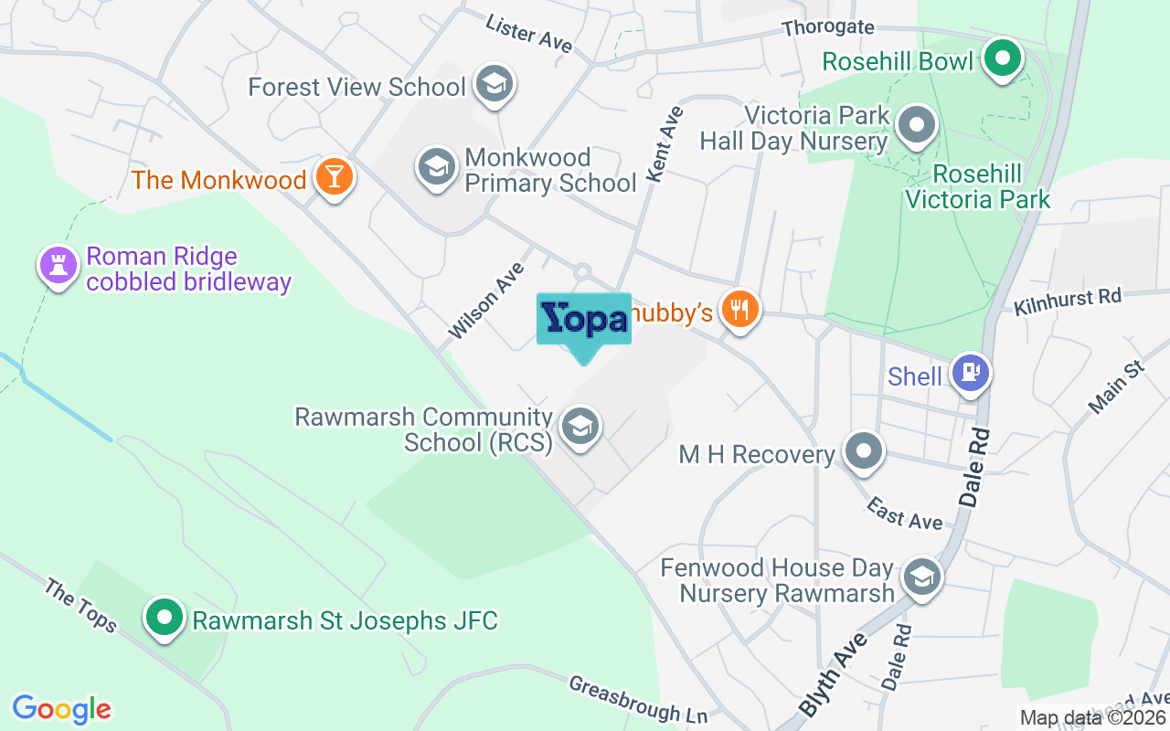 Map showing the location of S62 7EY