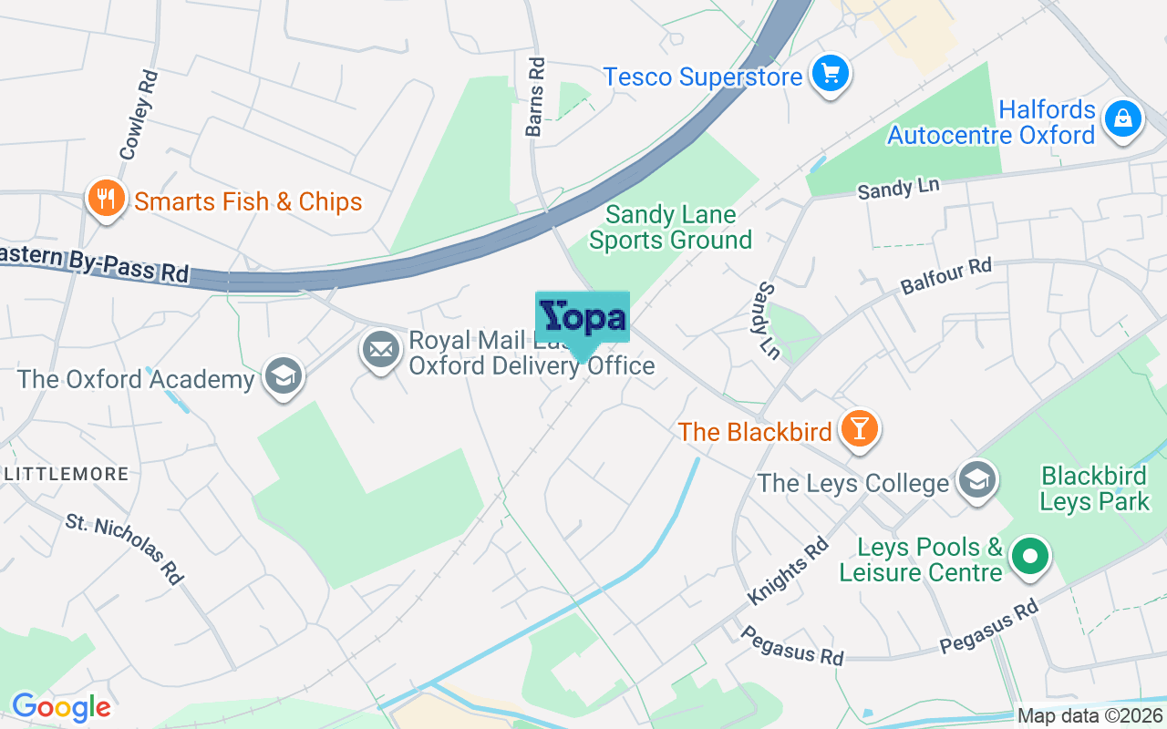 Map showing the location of OX4 6JX