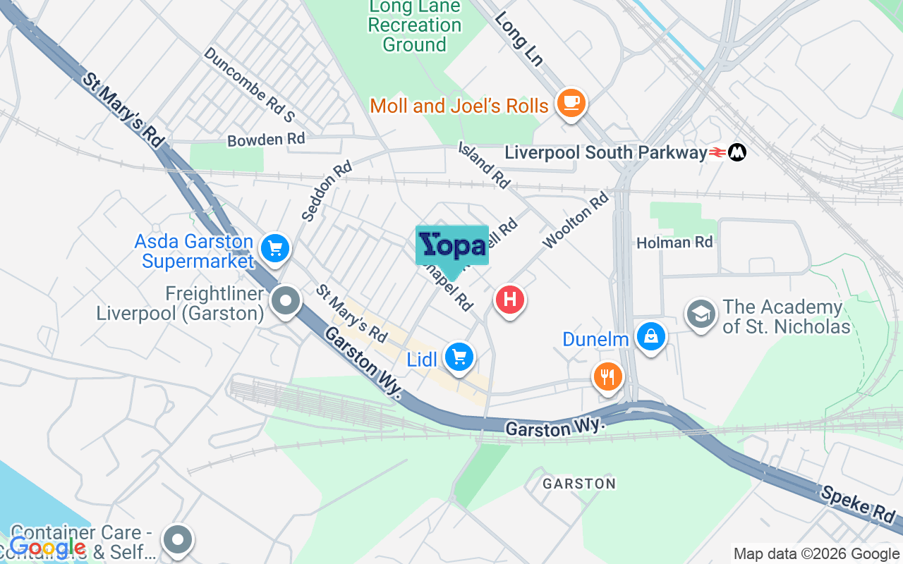 Map showing the location of L19 2LG
