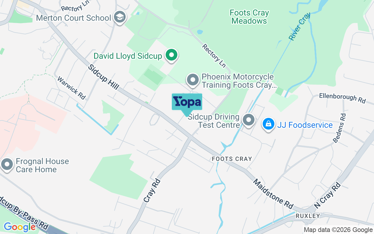 Map showing the location of DA14 6JT
