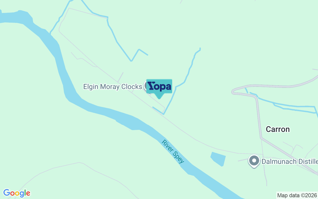 Map showing the location of AB38 7QS