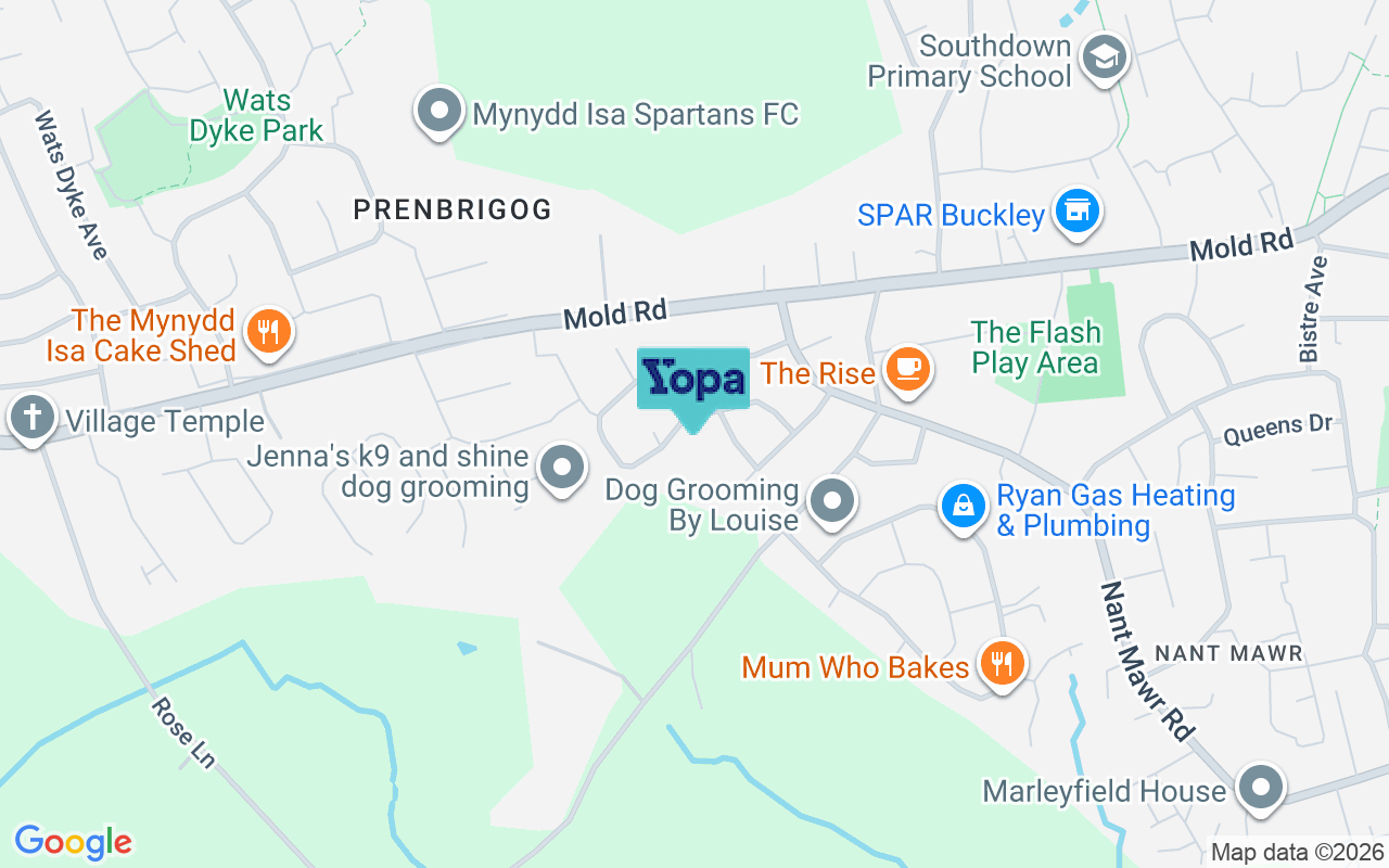 Map showing the location of CH7 2PR
