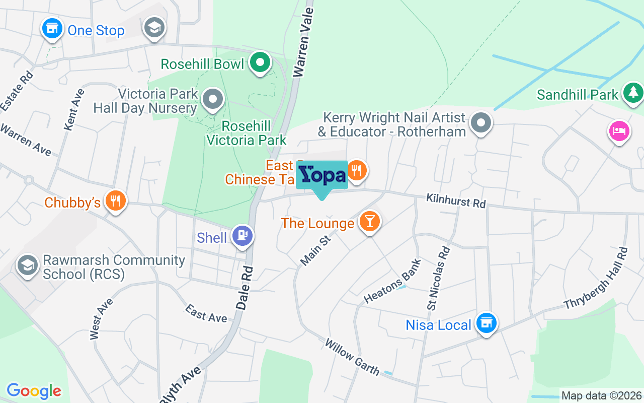 Map showing the location of S62 5QQ
