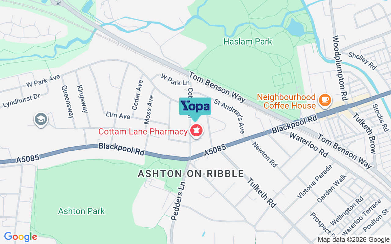 Map showing the location of PR2 1JR