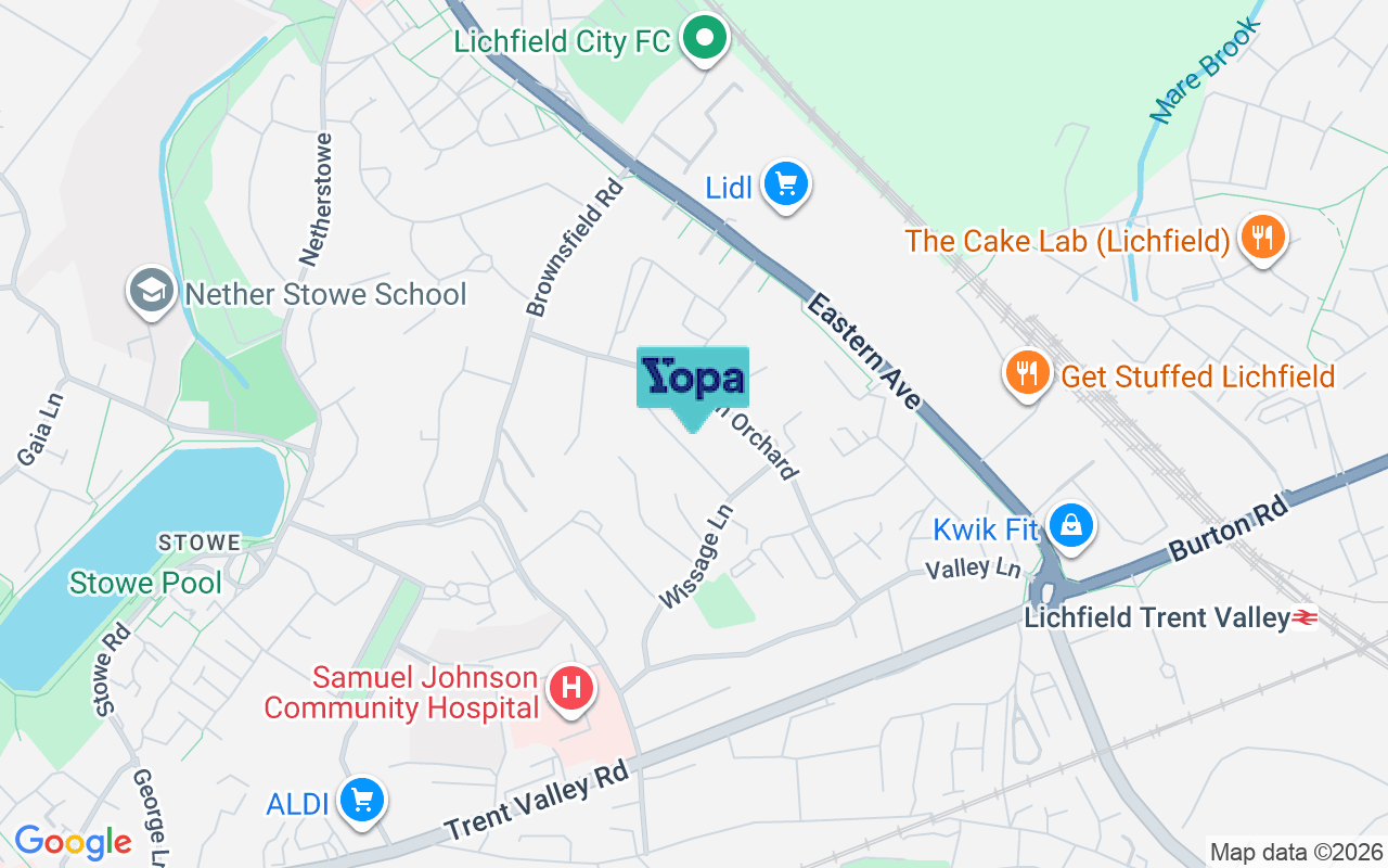Map showing the location of WS13 6DG