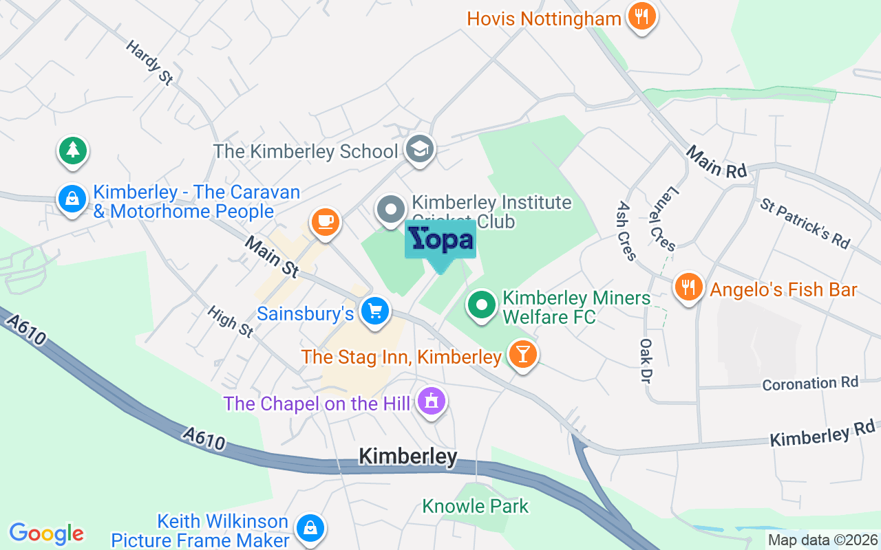 Map showing the location of NG16 2NE