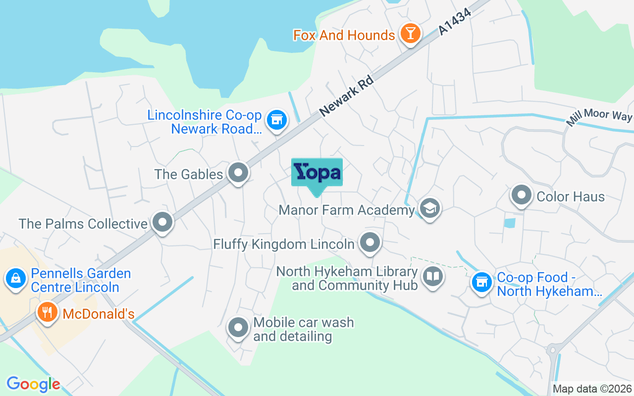 Map showing the location of LN6 9FY