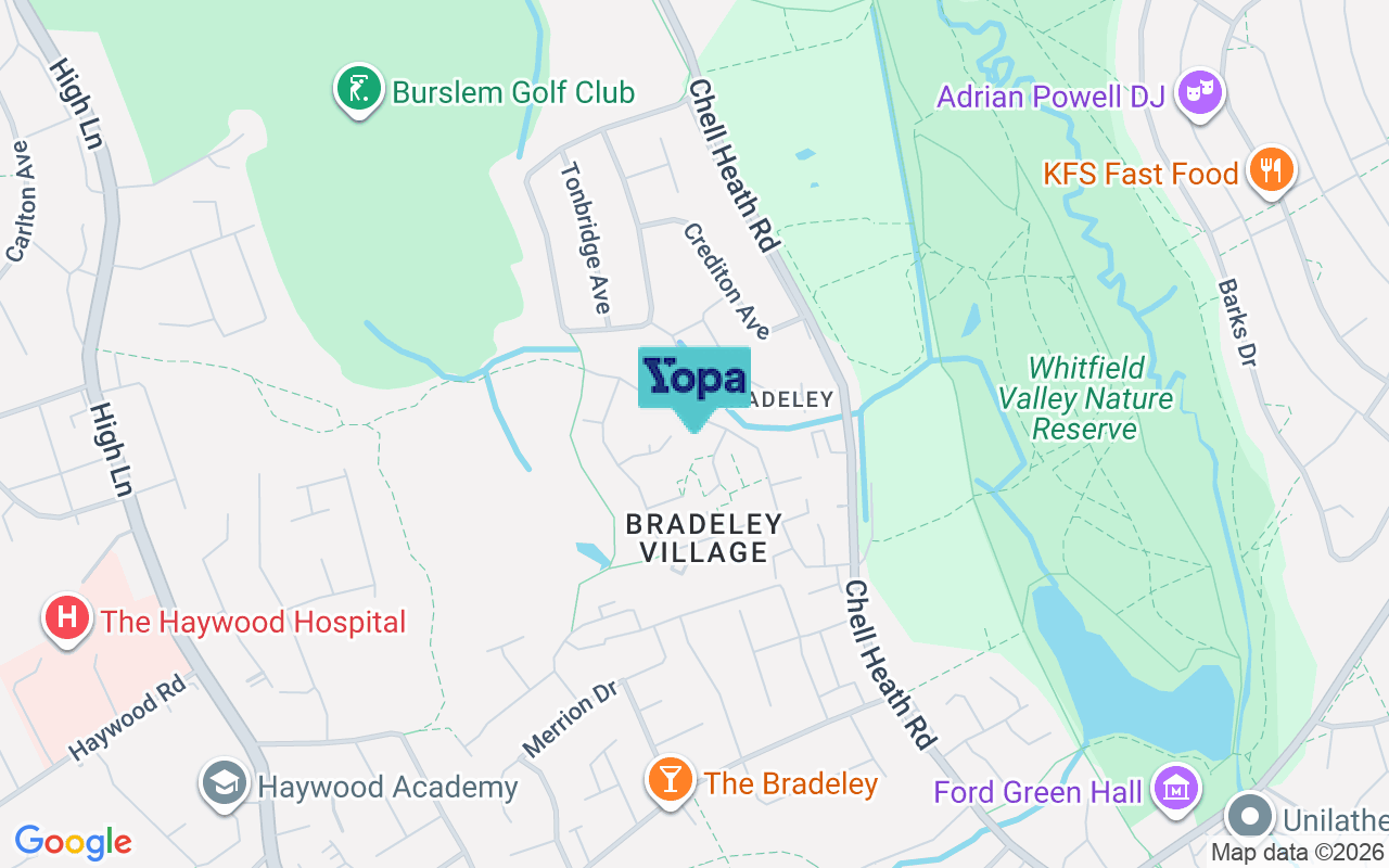 Map showing the location of ST6 7NG