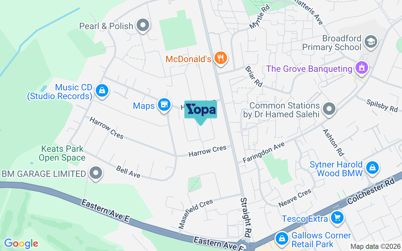 Map showing the location of RM3 7HP