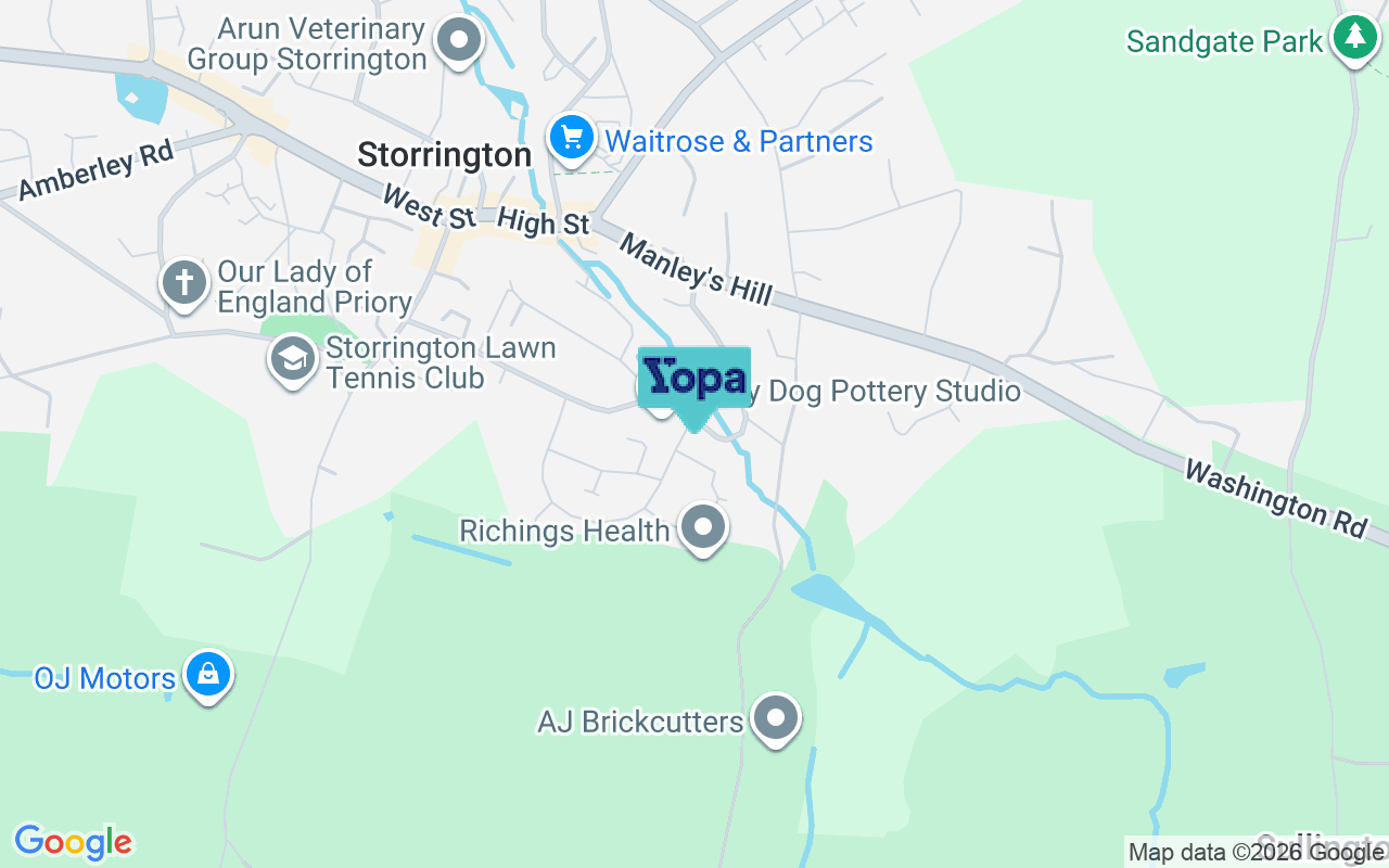 Map showing the location of RH20 4EG