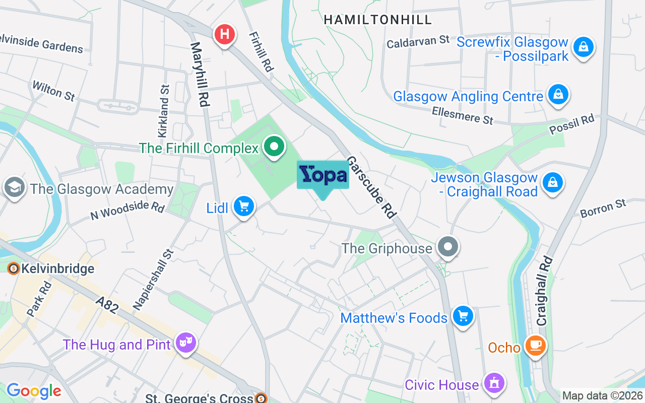 Map showing the location of G20 7JR