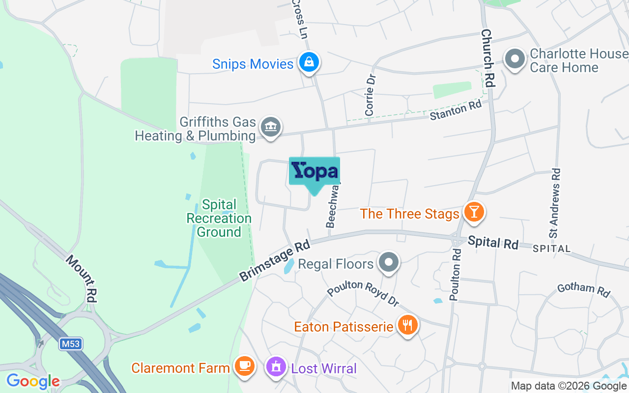 Map showing the location of CH63 3BD