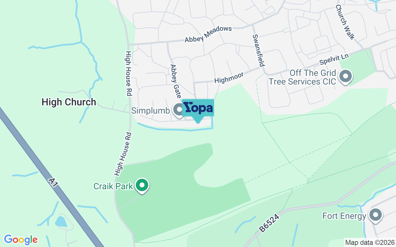 Map showing the location of NE61 2XW