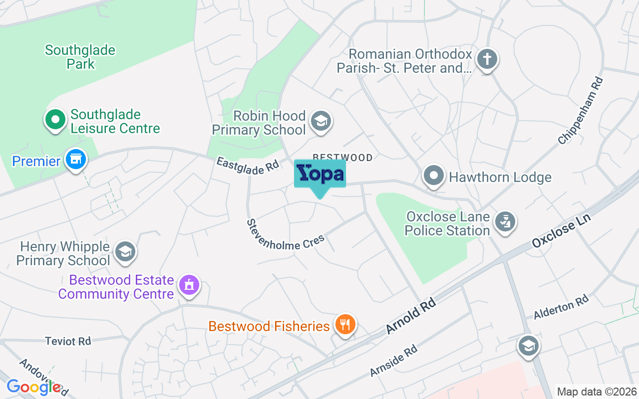 Map showing the location of NG5 5JQ