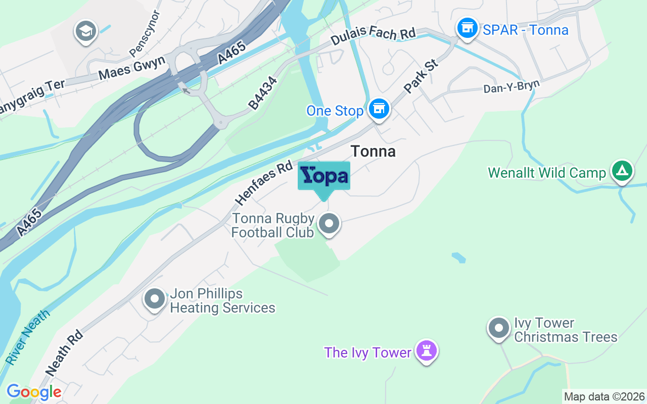Map showing the location of SA11 3HJ