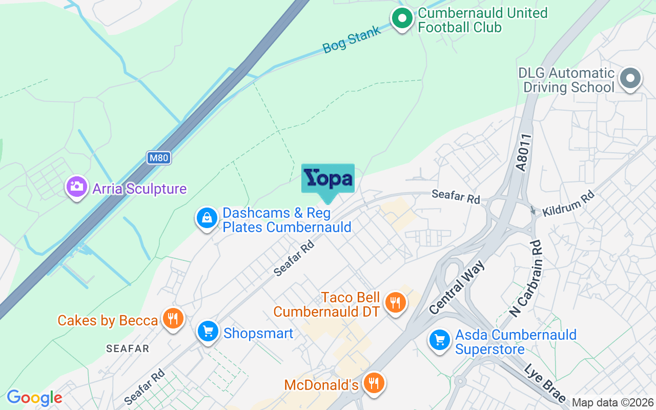 Map showing the location of G67 1HS