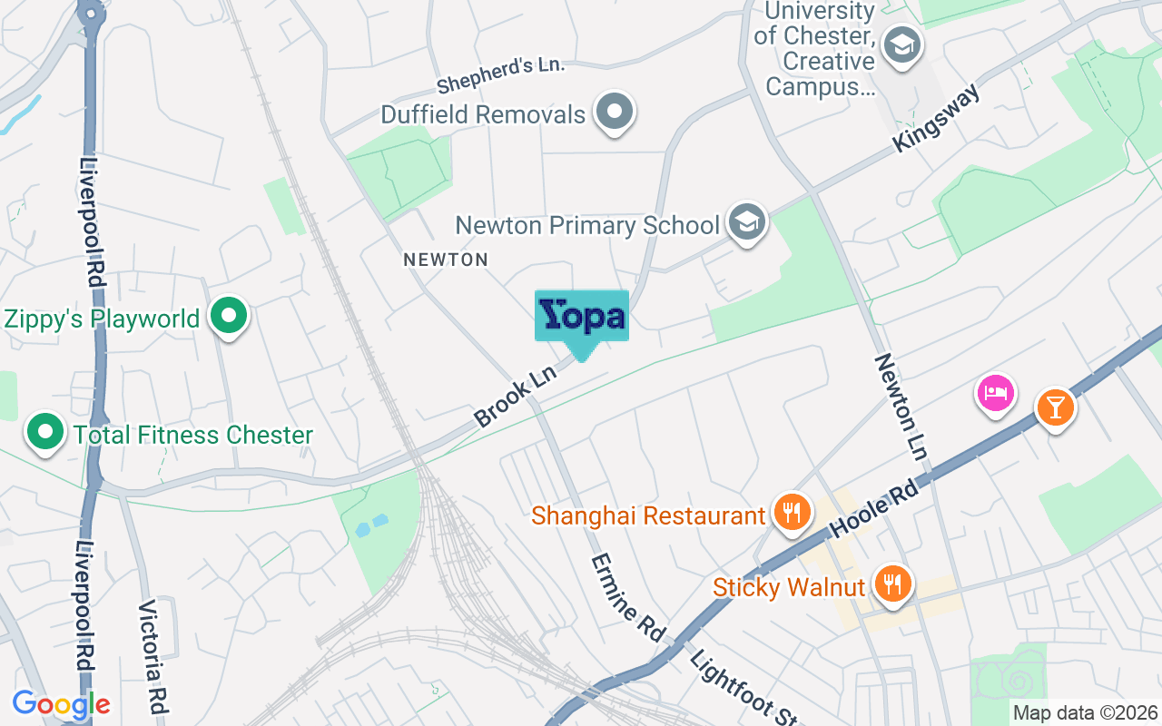Map showing the location of CH2 2EE