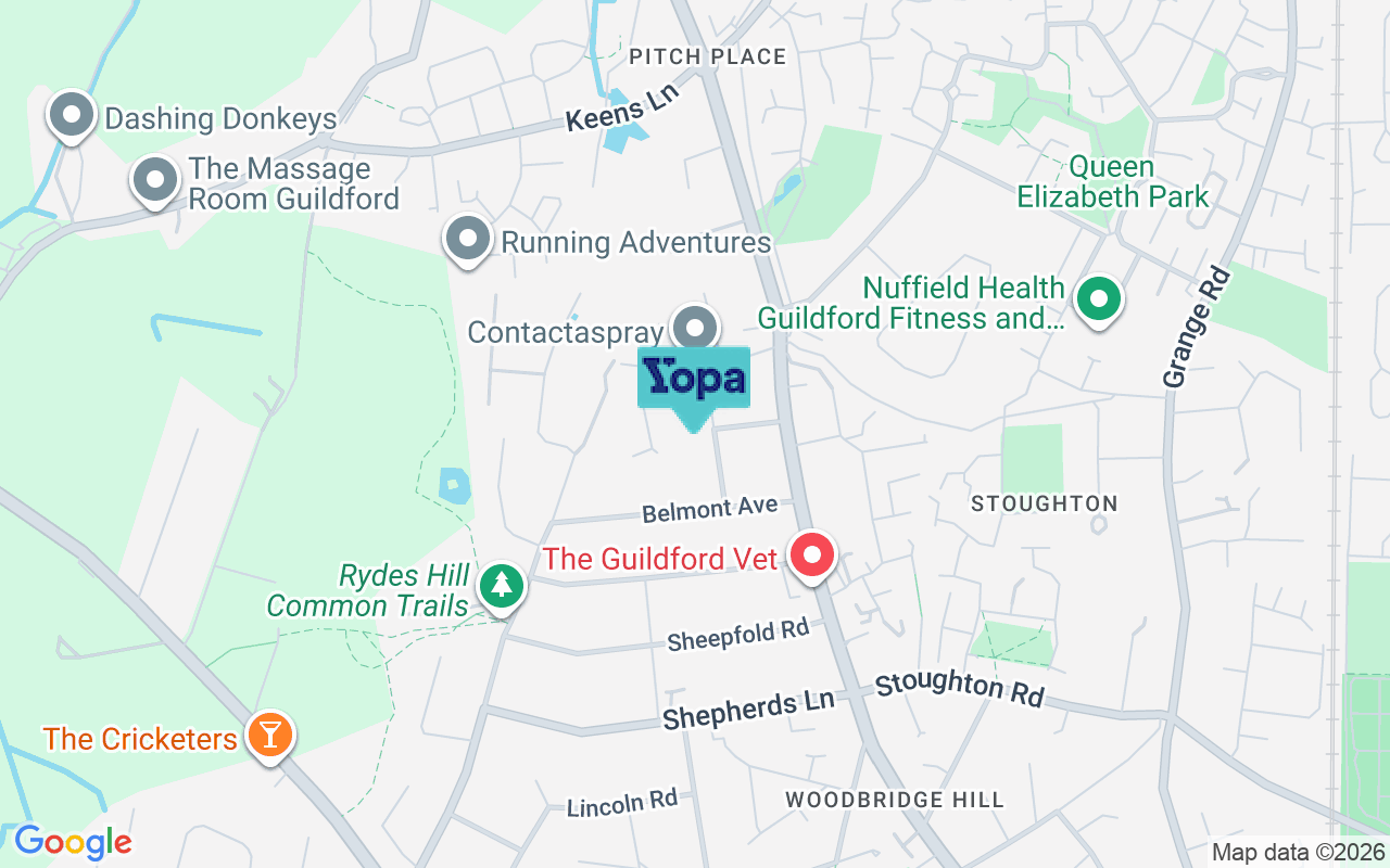 Map showing the location of GU2 9UN