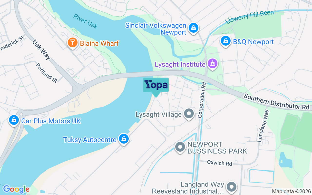 Map showing the location of NP19 4BX