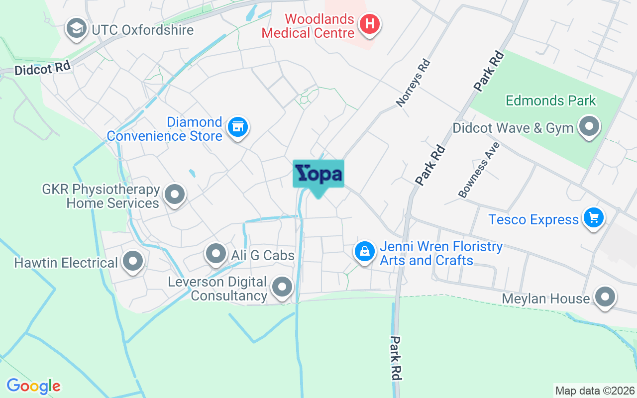 Map showing the location of OX11 6HS
