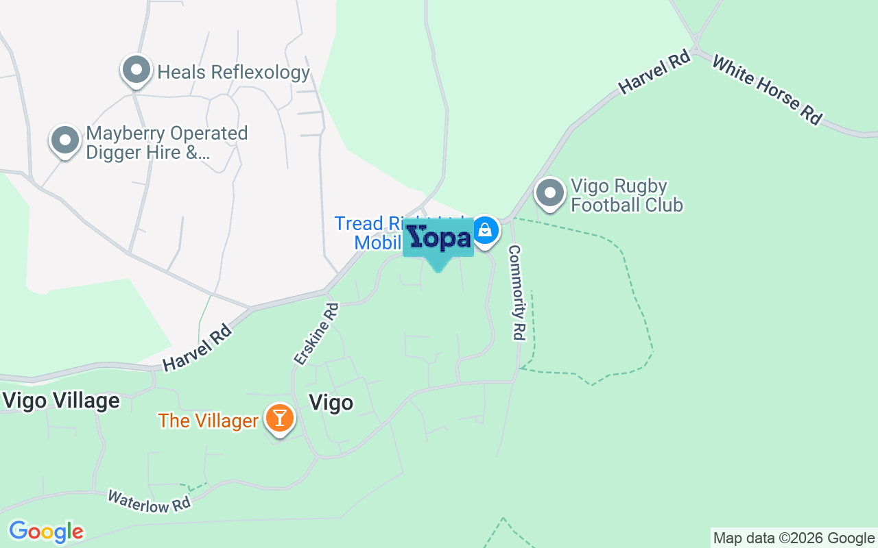 Map showing the location of DA13 0UT