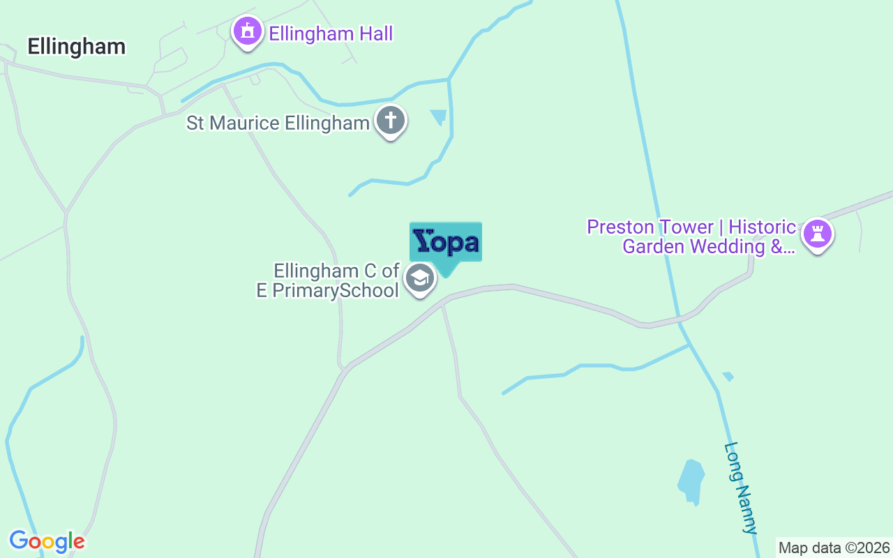 Map showing the location of NE67 5ET
