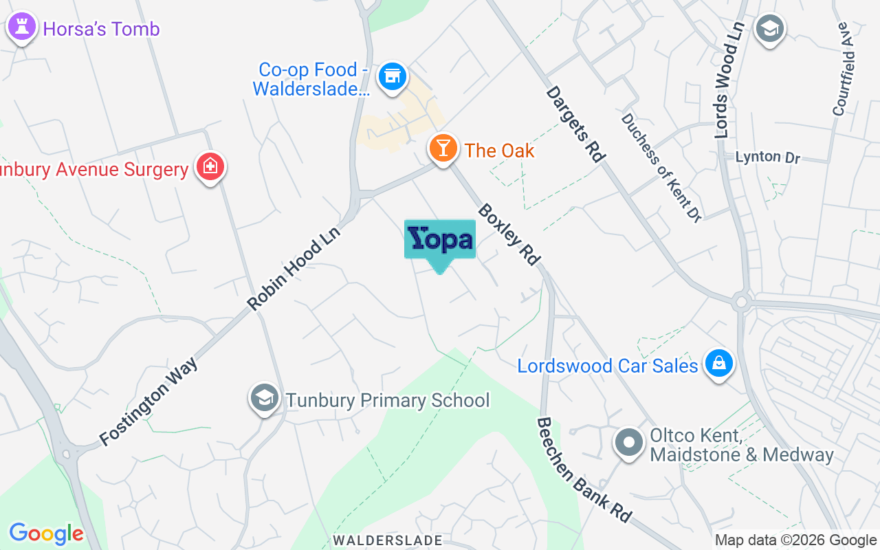 Map showing the location of ME5 9PS