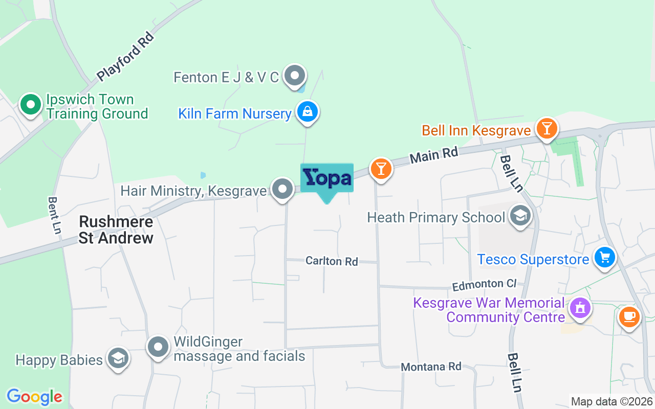 Map showing the location of IP5 1BP