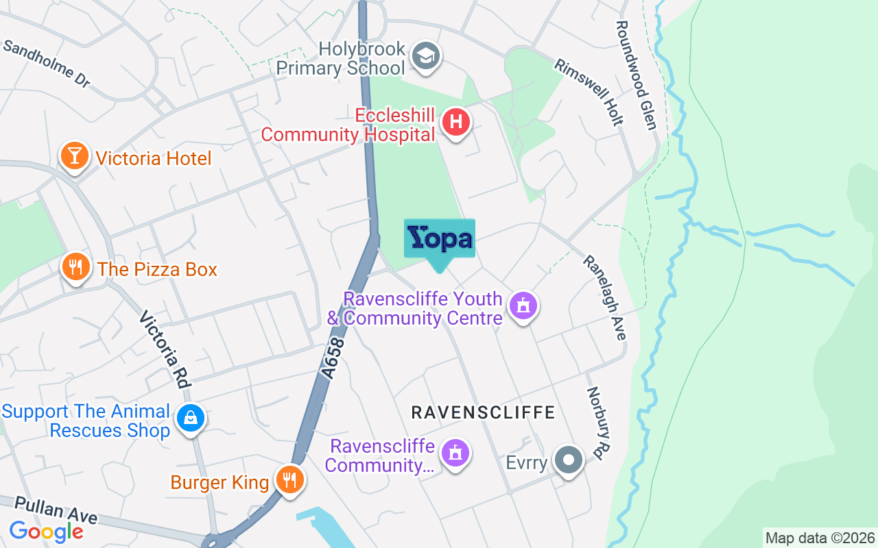 Map showing the location of BD10 0JA