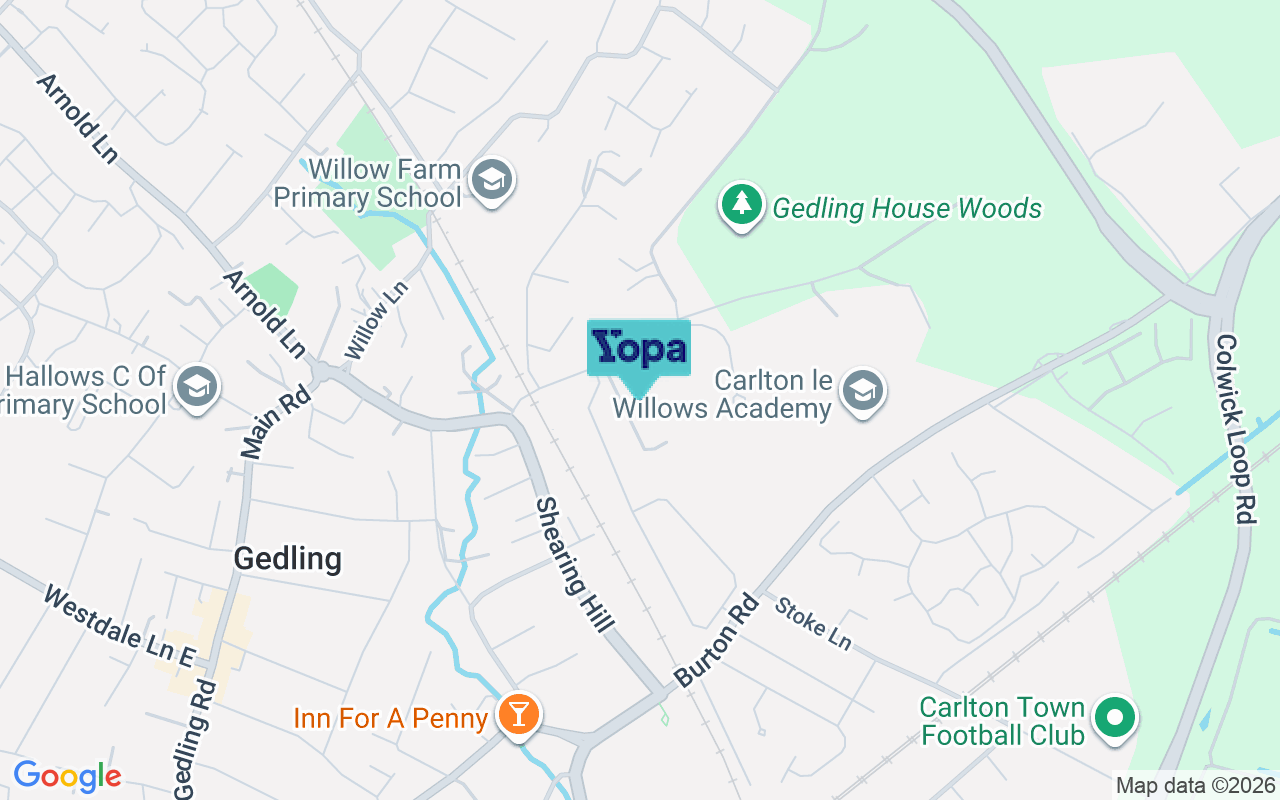 Map showing the location of NG4 4AX