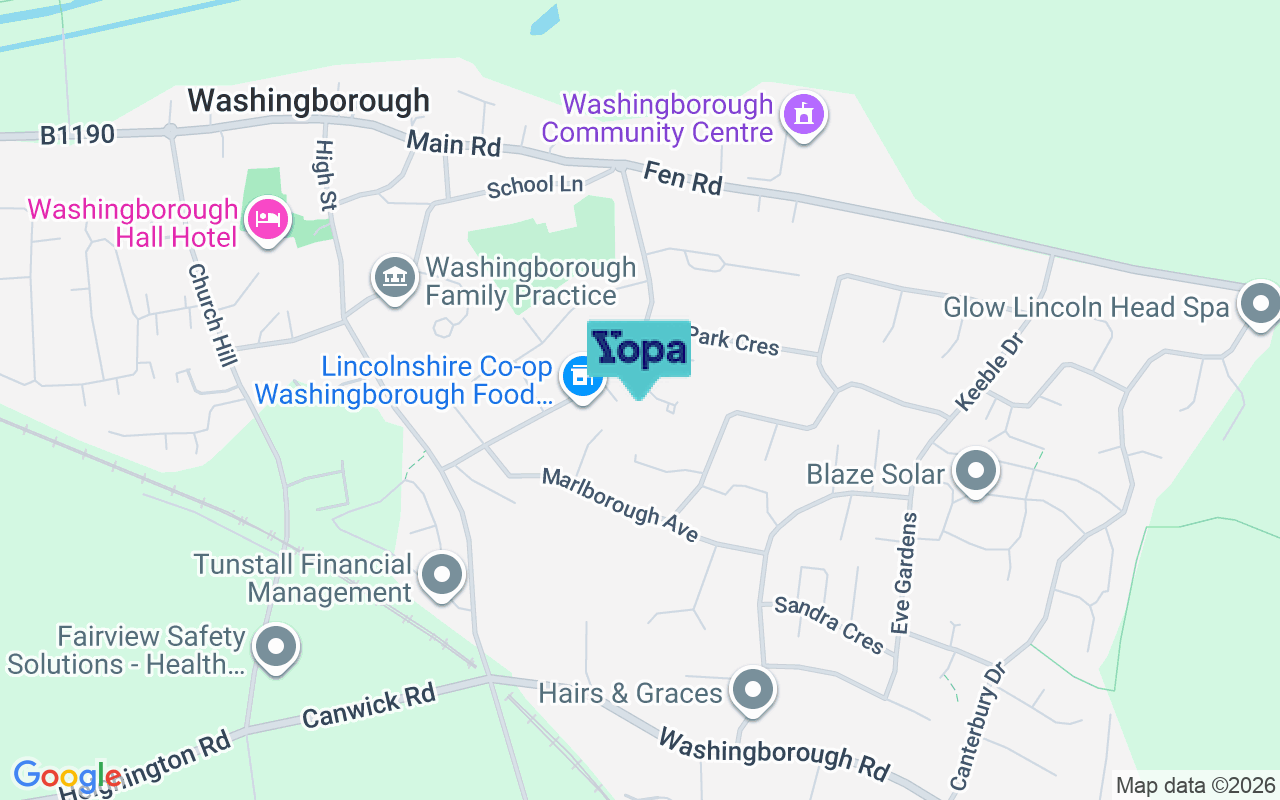 Map showing the location of LN4 1DG