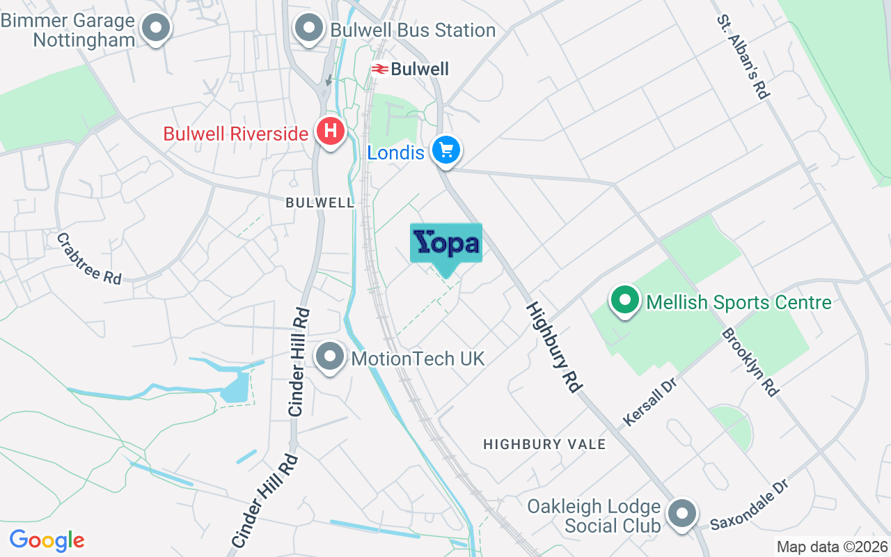 Map showing the location of NG6 9DJ