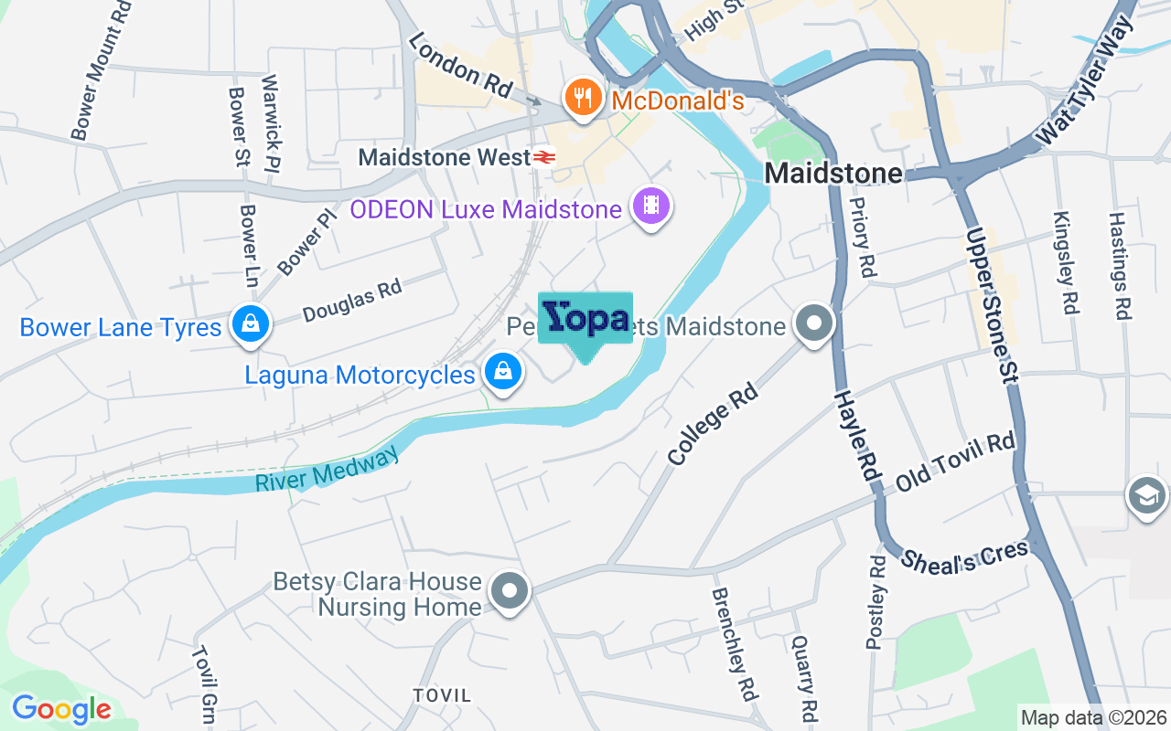 Map showing the location of ME16 8FD