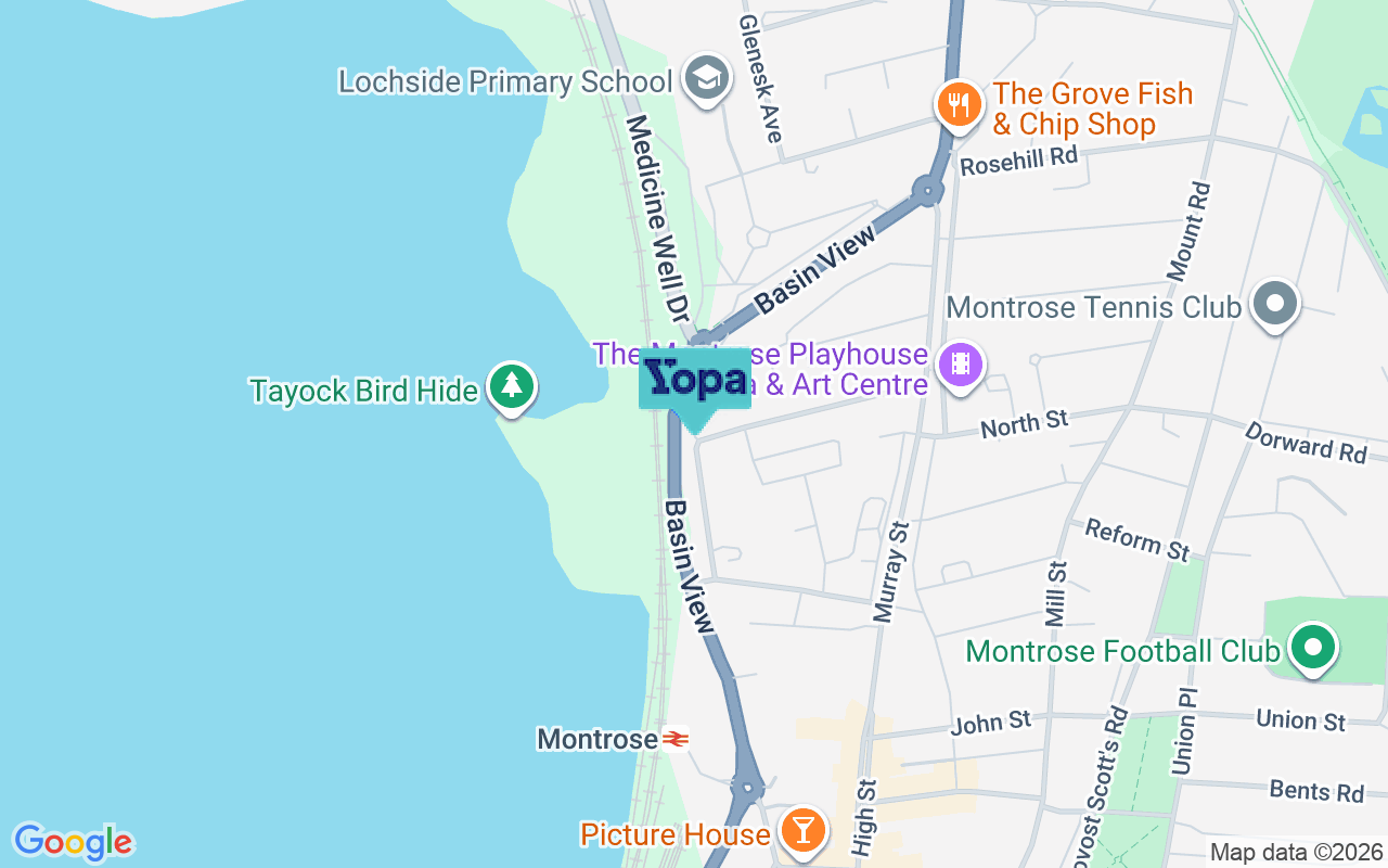 Map showing the location of DD10 8LN