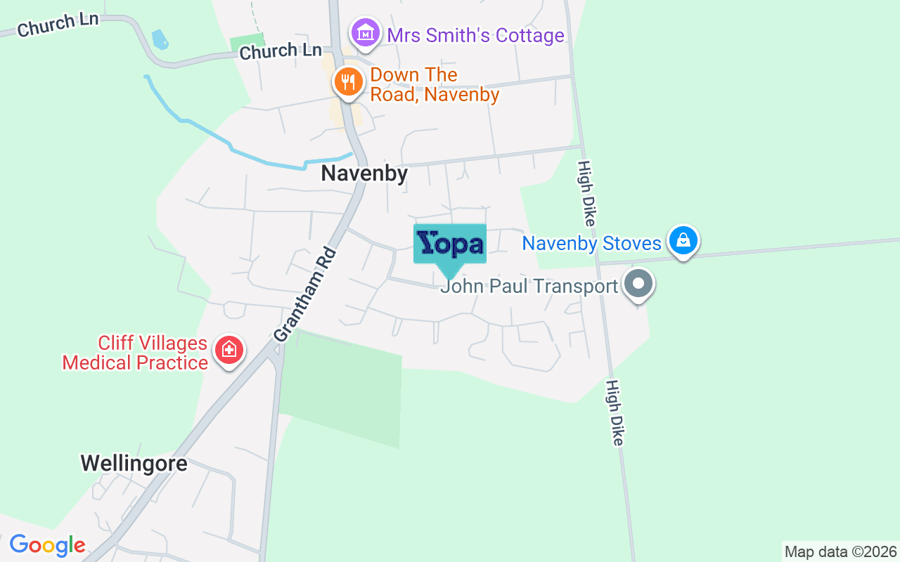 Map showing the location of LN5 0TR