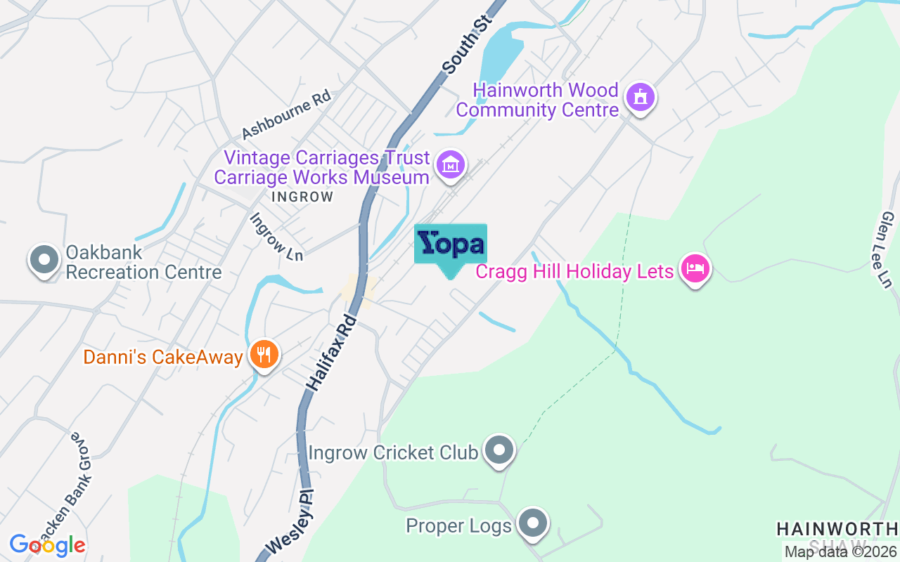 Map showing the location of BD21 5DE