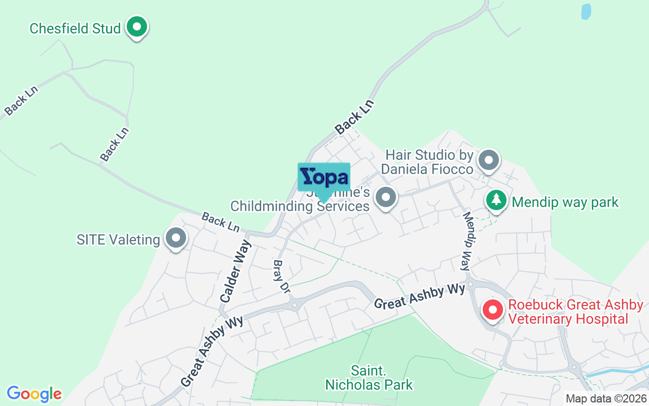 Map showing the location of SG1 6GY