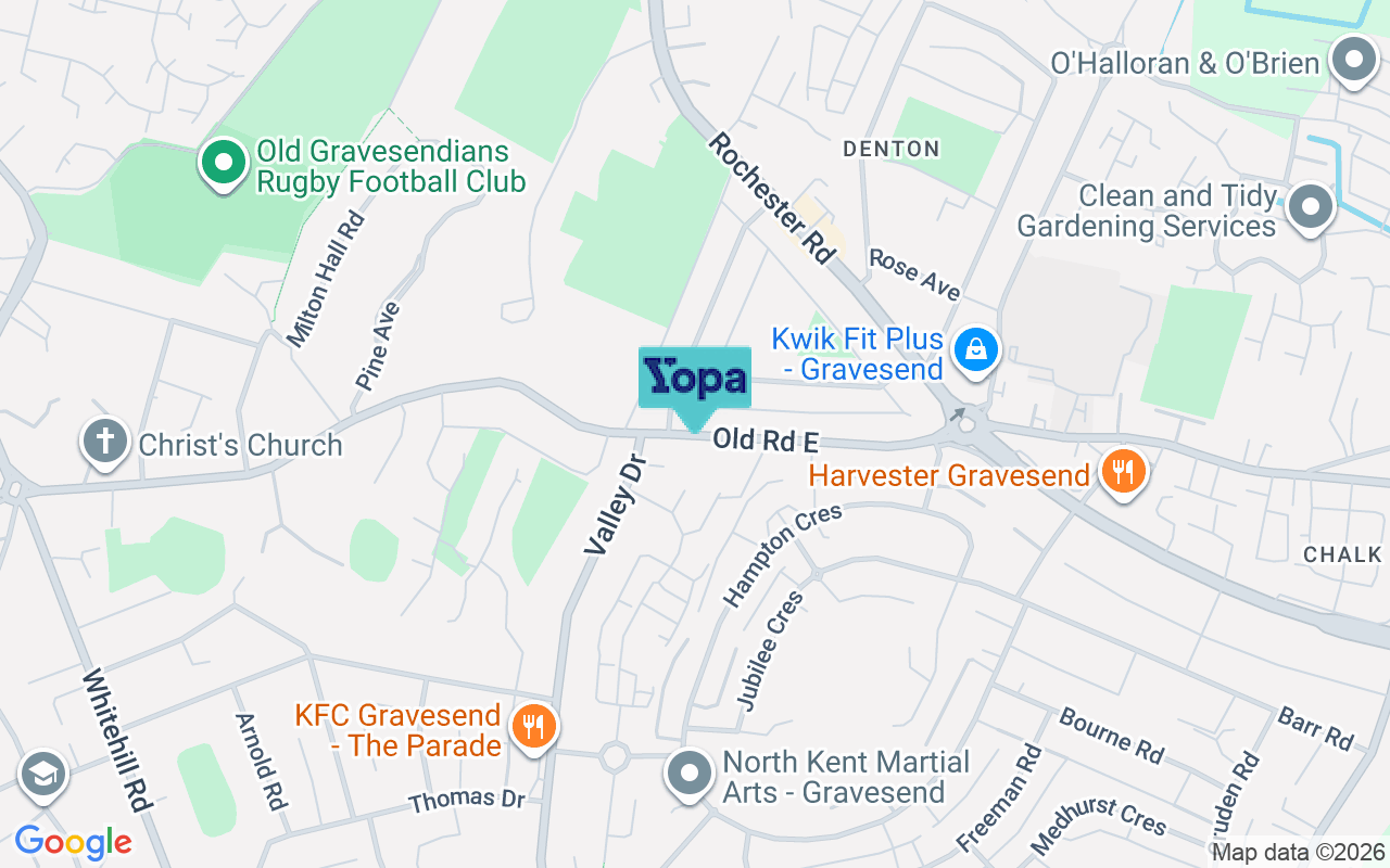 Map showing the location of DA12 1PG