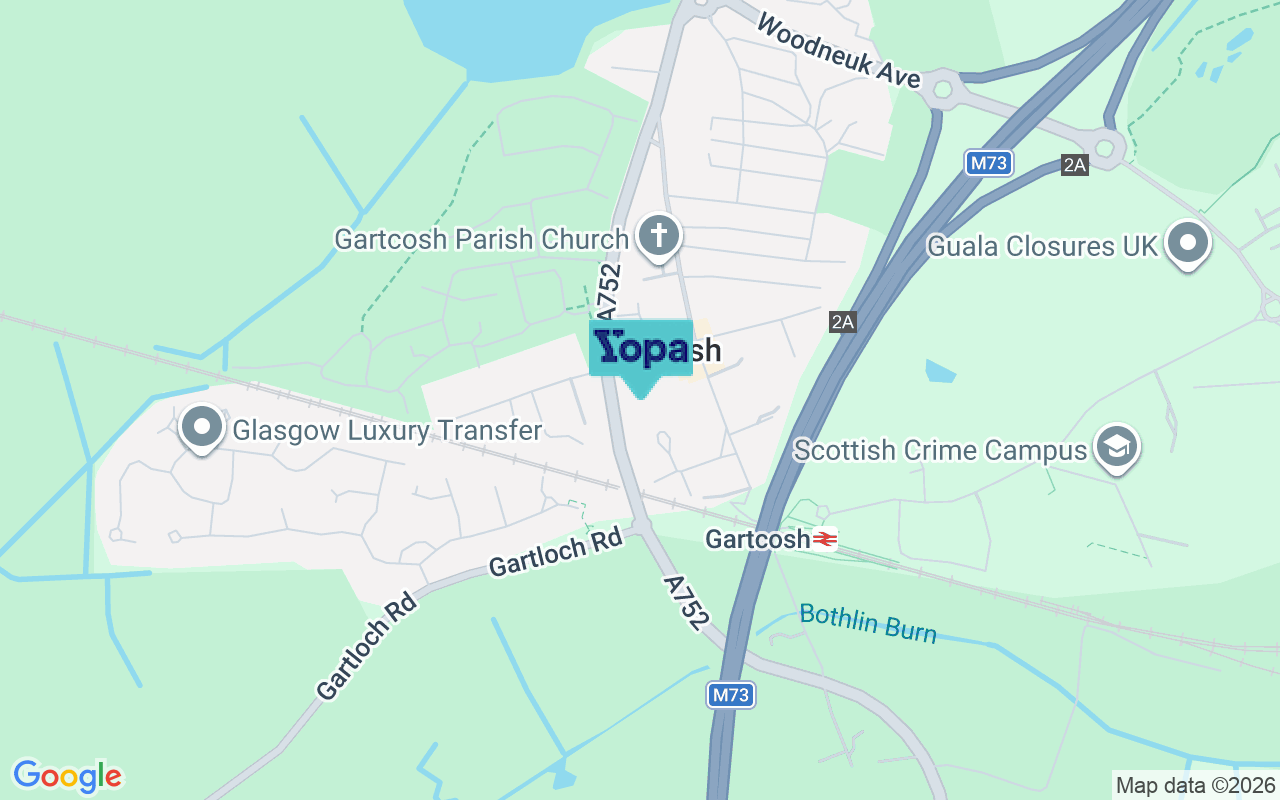 Map showing the location of G69 8FB