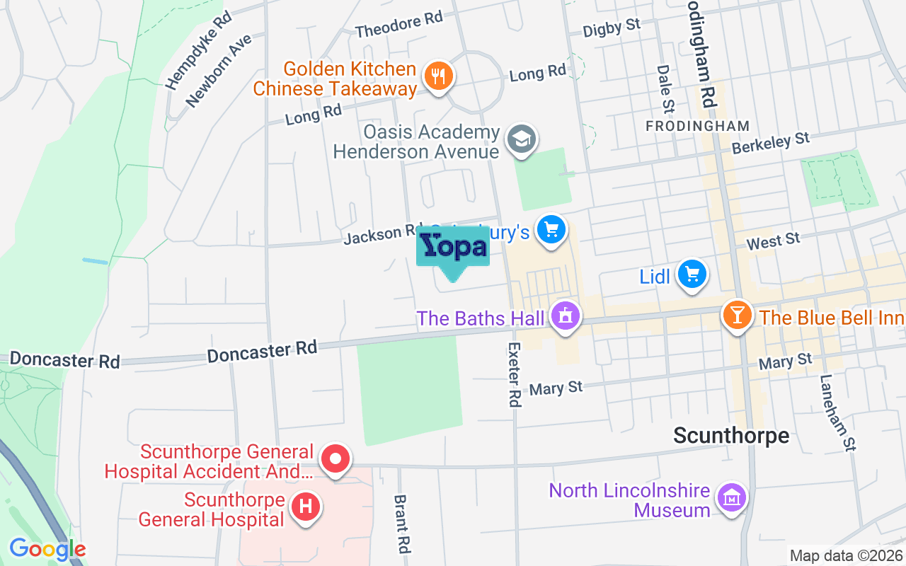 Map showing the location of DN15 7RJ