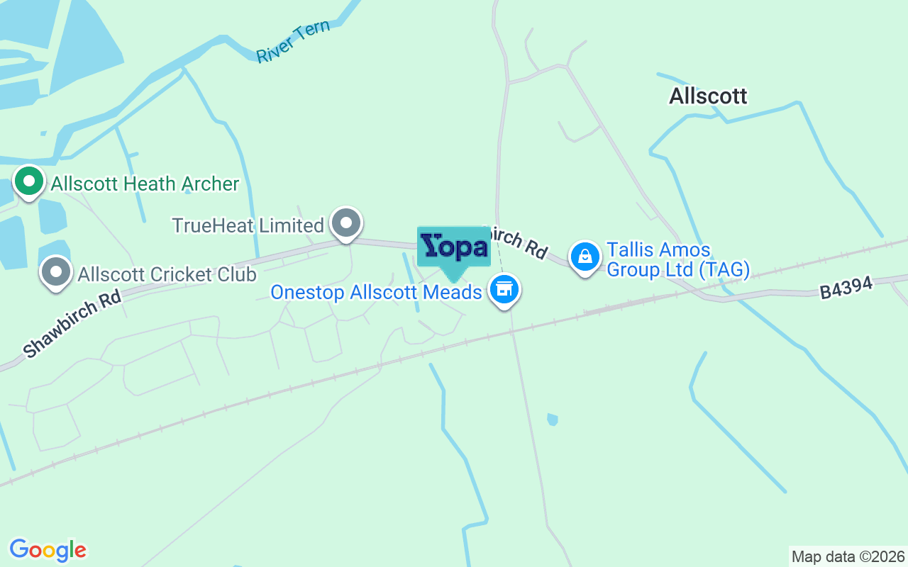 Map showing the location of TF6 5FA