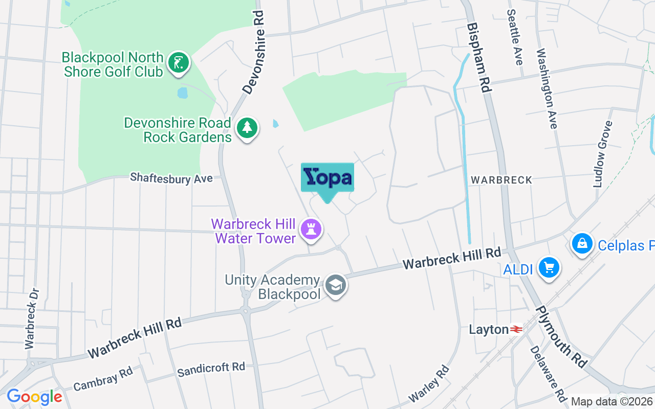 Map showing the location of FY2 0WQ