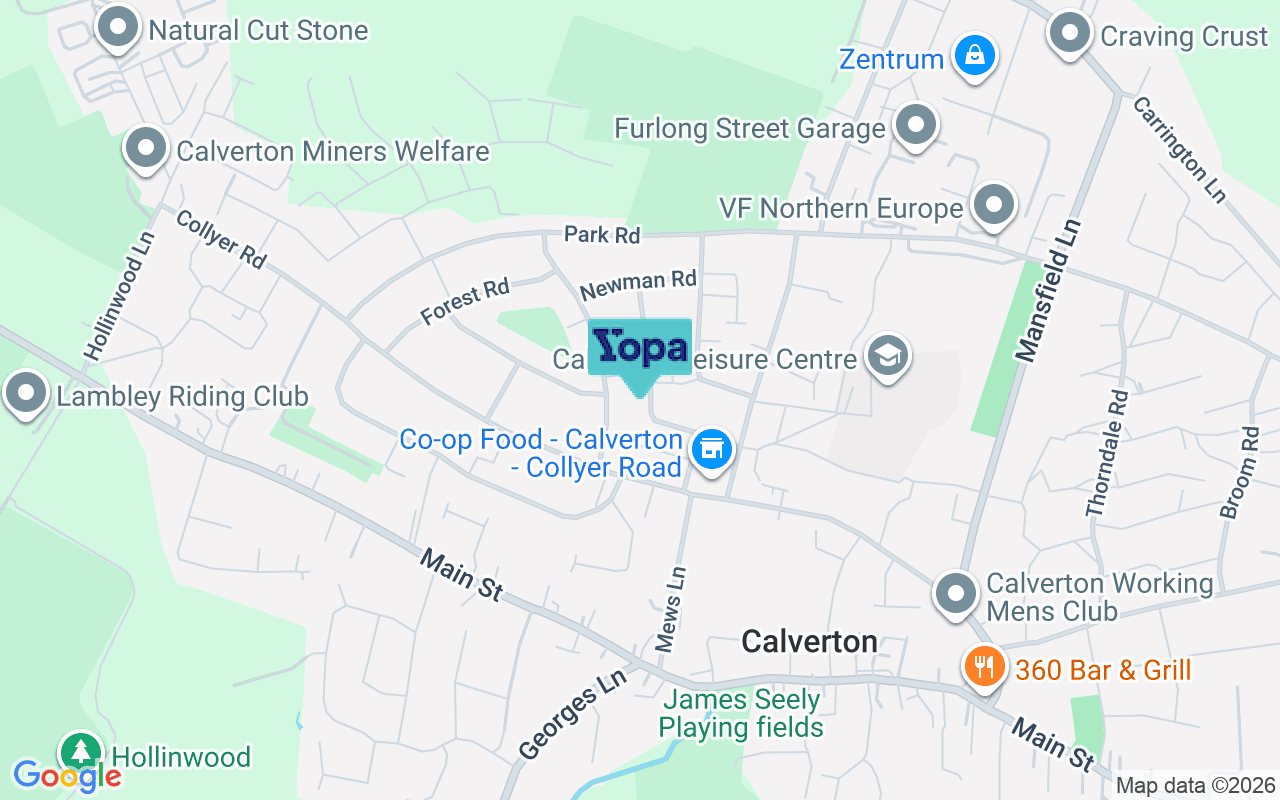 Map showing the location of NG14 6LJ