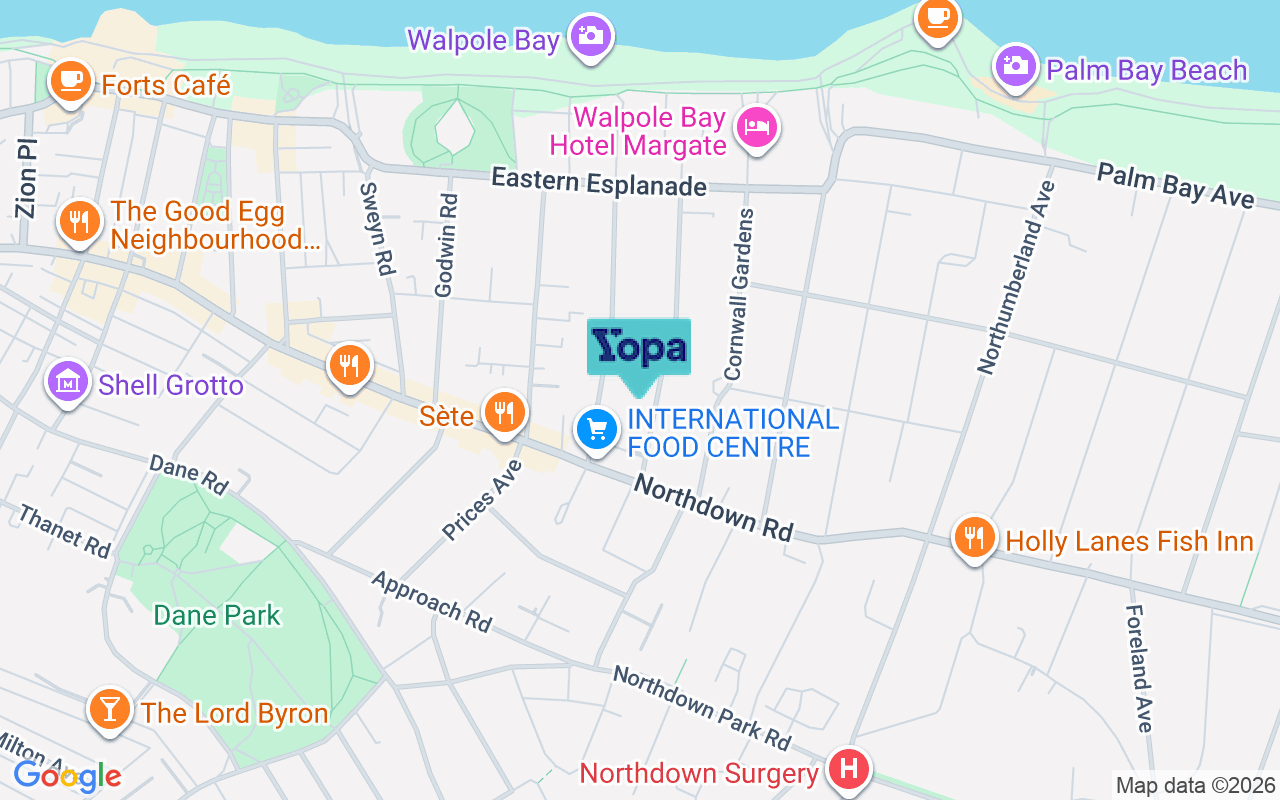 Map showing the location of CT9 2JY