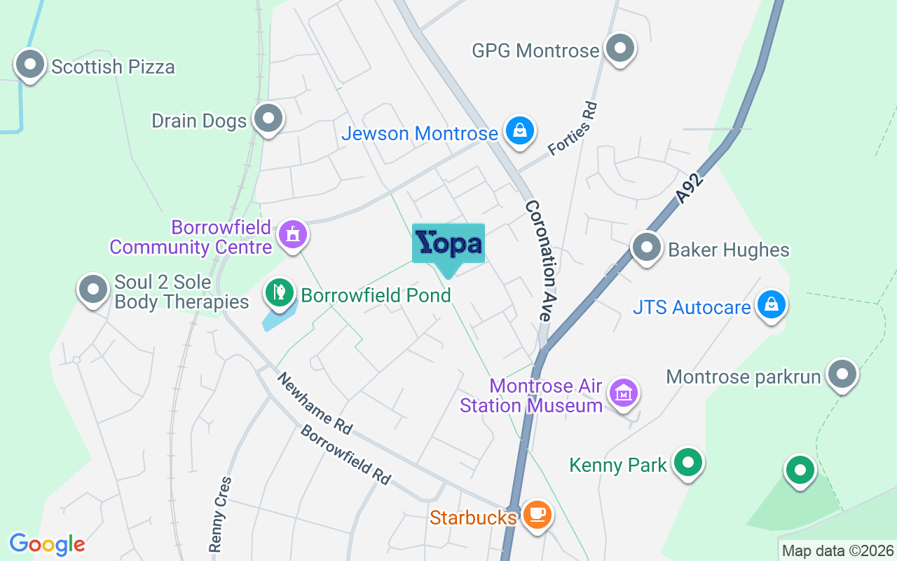 Map showing the location of DD10 9DX