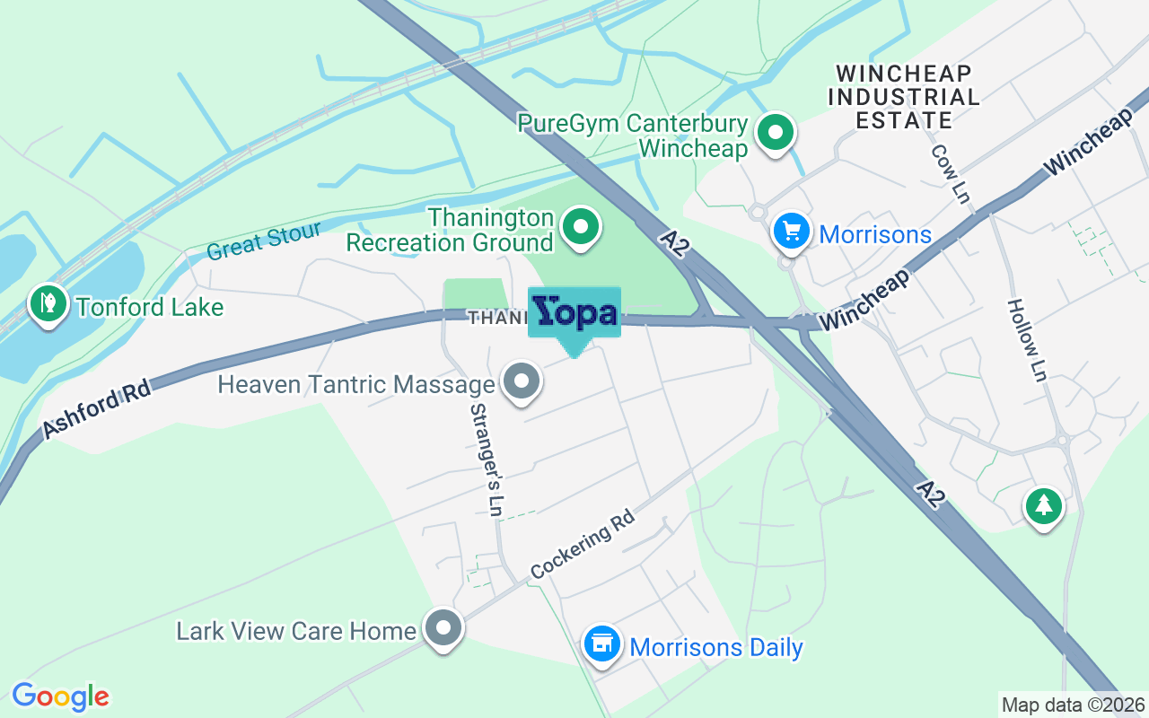 Map showing the location of CT1 3UG